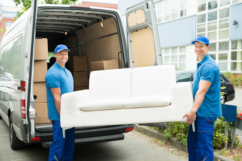 moving van with furniture
